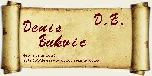 Denis Bukvić vizit kartica